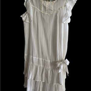 Vintage darling drop waist dress with tie.